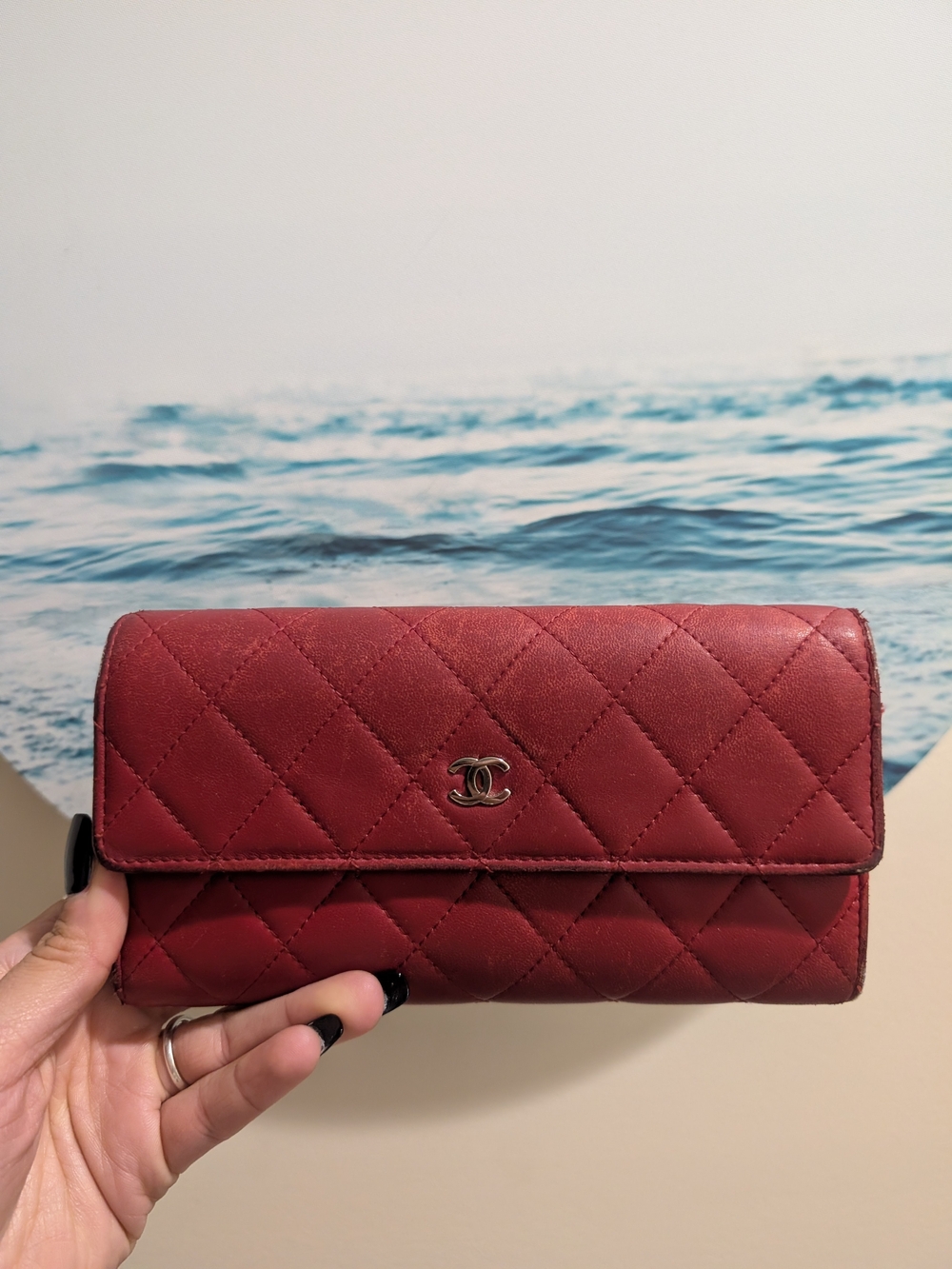 Chanel Quilted Long Lambskin Wallet